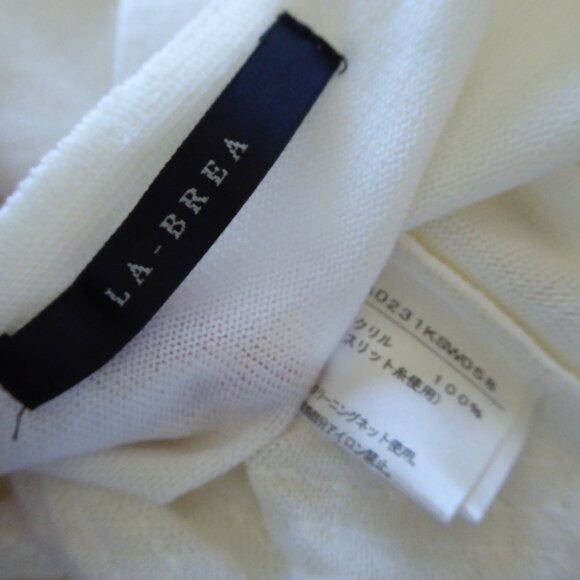 LA BREA Off White Knit Sequin Cami Sleeveless Stretchy Top S EUC - Picture 9 of 9